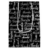 Veel Bedankt witte tekst op zwart Medium Cadeauzakje (Achterkant)