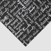 Veel Bedankt witte tekst op zwart Tissuepapier (Detail)