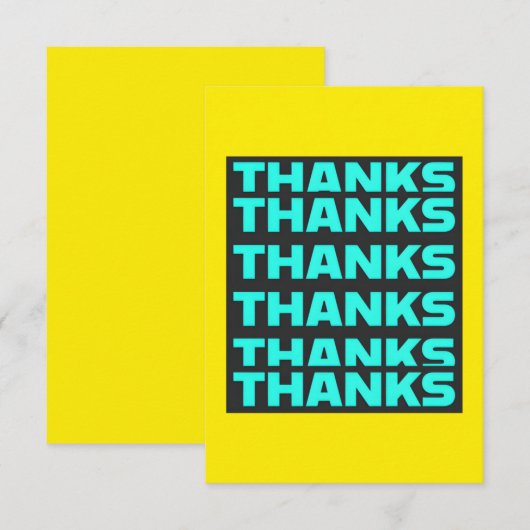 Veel Bedankt woorden - dank je kaart (Voorkant / Achterkant)