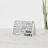 Veel BEDANKT Word Cloud op Gingham (Voorkant)