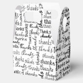 Veel Bedankt zwarte tekst op wit Bedankdoosjes (Geopend)
