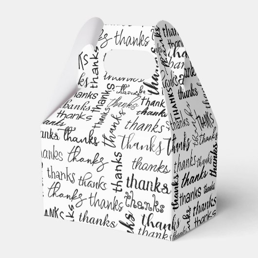 Veel Bedankt zwarte tekst op wit Bedankdoosjes (Voorkant Zijde)