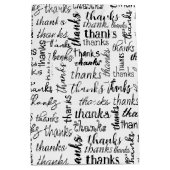 Veel Bedankt zwarte tekst op wit Medium Cadeauzakje (Voorkant)