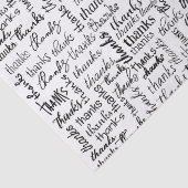 Veel Bedankt zwarte tekst op wit Tissuepapier (Detail)