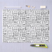 Veel Bedankt zwarte tekst op wit Tissuepapier (Craft)