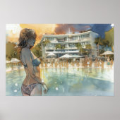 Veel benodigde downtime in de pool poster (Voorkant)