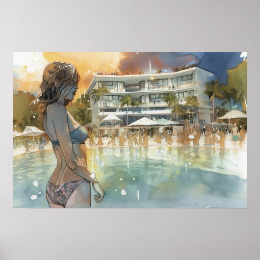 Veel benodigde downtime in de pool poster (Voorkant)