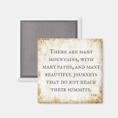 "Veel bergen en veel paden" inspiratie citaat Magneet (Voorkant / Achterkant)