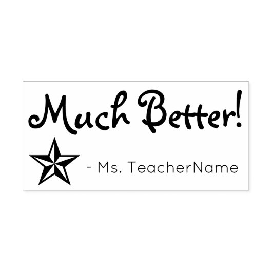 "Veel beter!" + Aangepaste instructeur naam Rubberstempel (Afrduk)