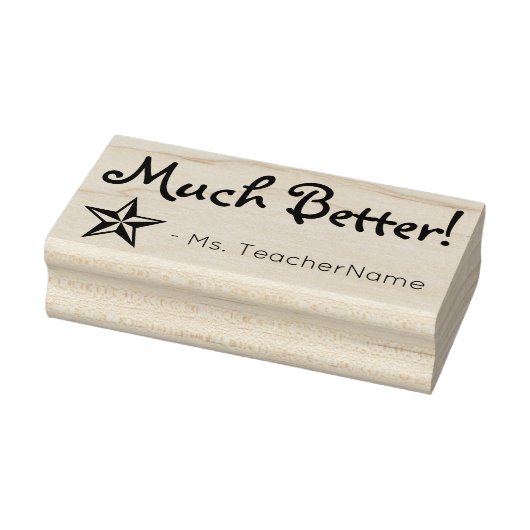 "Veel beter!" + Aangepaste instructeur naam Rubberstempel (Stempel)
