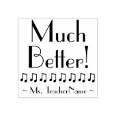 "Veel beter!" + Aangepaste schoolleraarsnaam Rubberstempel (Afrduk)