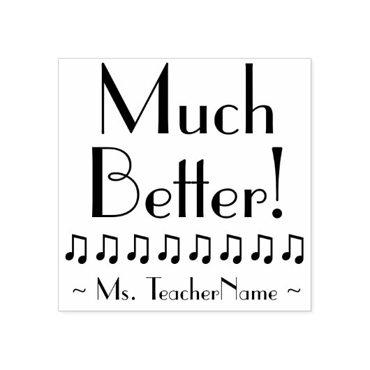 "Veel beter!" + Aangepaste schoolleraarsnaam Rubberstempel (Afrduk)
