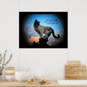 Veel beter Uitzicht Cat Haiku Poster (Keuken)