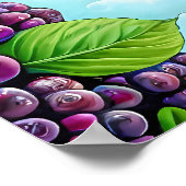 Veel blackberry fruit schilderij. poster (Hoek)