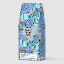 Veel blauwe katten gebraden koffie