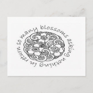 Veel bloesems Haiku-Briefkaart Briefkaart