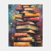 Veel boeken fleece deken (Voorkant)
