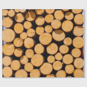 Veel bomen met hout en boomstammen rond het stamho cadeaupapier (Vlak)