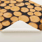 Veel bomen met hout en boomstammen rond het stamho sherpa deken (3/4)