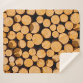 Veel bomen met hout en boomstammen rond het stamho sherpa deken (Voorkant (horizontaal))