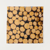 Veel bomen met hout en boomstammen rond het stamho wandkleed (Voorkant (horizontaal))