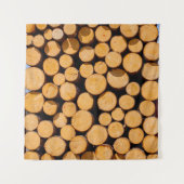 Veel bomen met hout en boomstammen rond het stamho wandkleed (Voorkant)