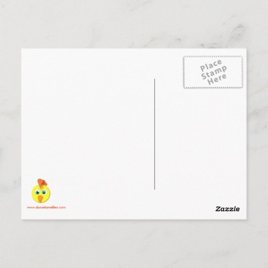 Veel Briefkaart van kuikens (Achterkant)