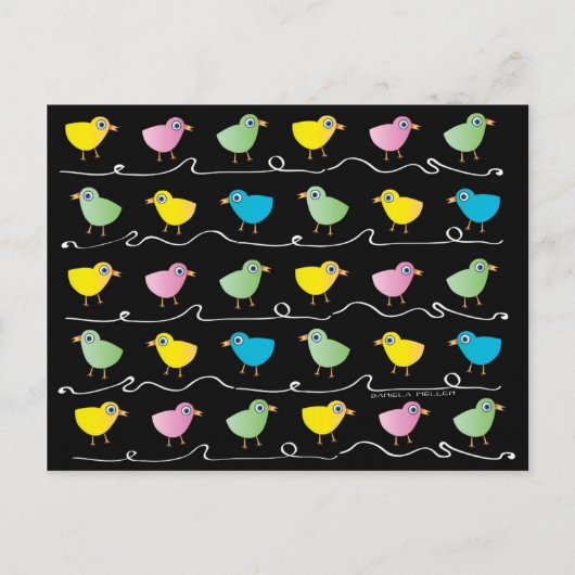 Veel Briefkaart van kuikens (Voorkant)