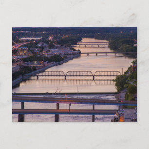 Veel bruggen overspannen de Grand River, Zicht op Briefkaart
