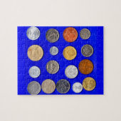 veel buitenlandse munten legpuzzel (Horizontaal)