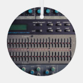 Veel Buttonnen Sound Mixer Studio Glas Ornament (Achterkant)