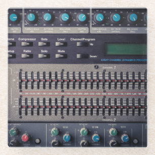 Veel Buttonnen Sound Mixer Studio Glazen Onderzetter