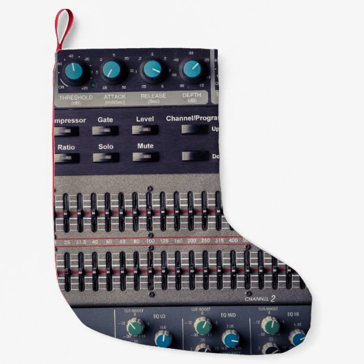 Veel Buttonnen Sound Mixer Studio Kleine Kerstsok (Voorkant)