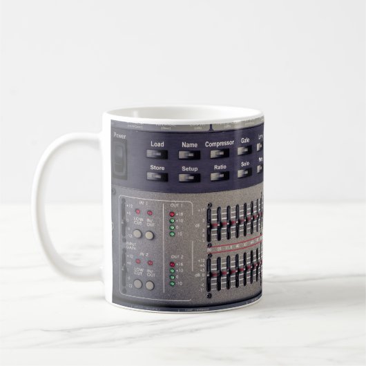 Veel Buttonnen Sound Mixer Studio Koffiemok (Links)