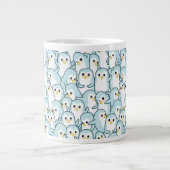 Veel cartoon pinguïns grote koffiekop (Voorkant)