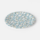 Veel cartoon pinguïns papieren bordje (Gekanteld)