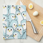 Veel cartoon pinguïns theedoek (Quarter Fold)