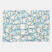 Veel cartoon pinguïns theedoek (Horizontaal)