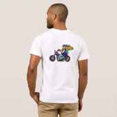 Veel Cartoon T-shirt met motorfiets (Achterkant volledig)