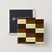 Veel chocolade-Button Vierkante Button 5,1 Cm (Voorkant /achterkant)