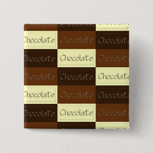 Veel chocolade-Button Vierkante Button 5,1 Cm (Voorkant)