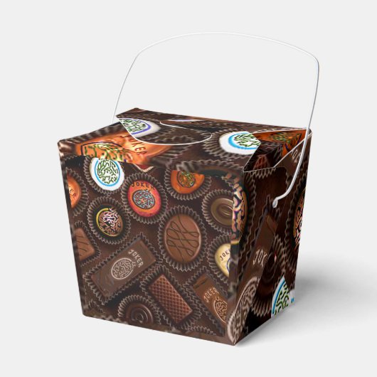 Veel chocolade geschenkdoos bedankdoosjes (Voorkant Zijde)