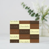 Veel chocolade-recept briefkaart (Staand voorkant)
