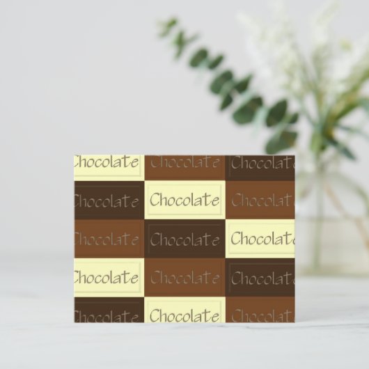 Veel chocolade-recept briefkaart (Staand voorkant)