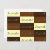 Veel chocolade-recept briefkaart (Voorkant / Achterkant)