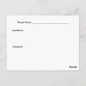 Veel chocolade-recept briefkaart (Achterkant)