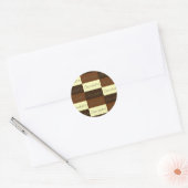 Veel chocoladesticker ronde sticker (Envelop)