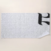 Veel cijfers van het wiskundige gehalte van de pi strandlaken (Voorkant)