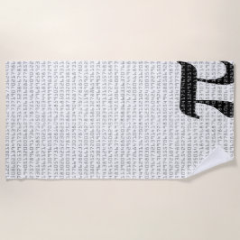 Veel cijfers van het wiskundige gehalte van de pi strandlaken