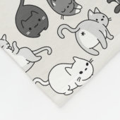 Veel Cute Cats Doodle Pattern Illustration Fleece Deken (Hoek)